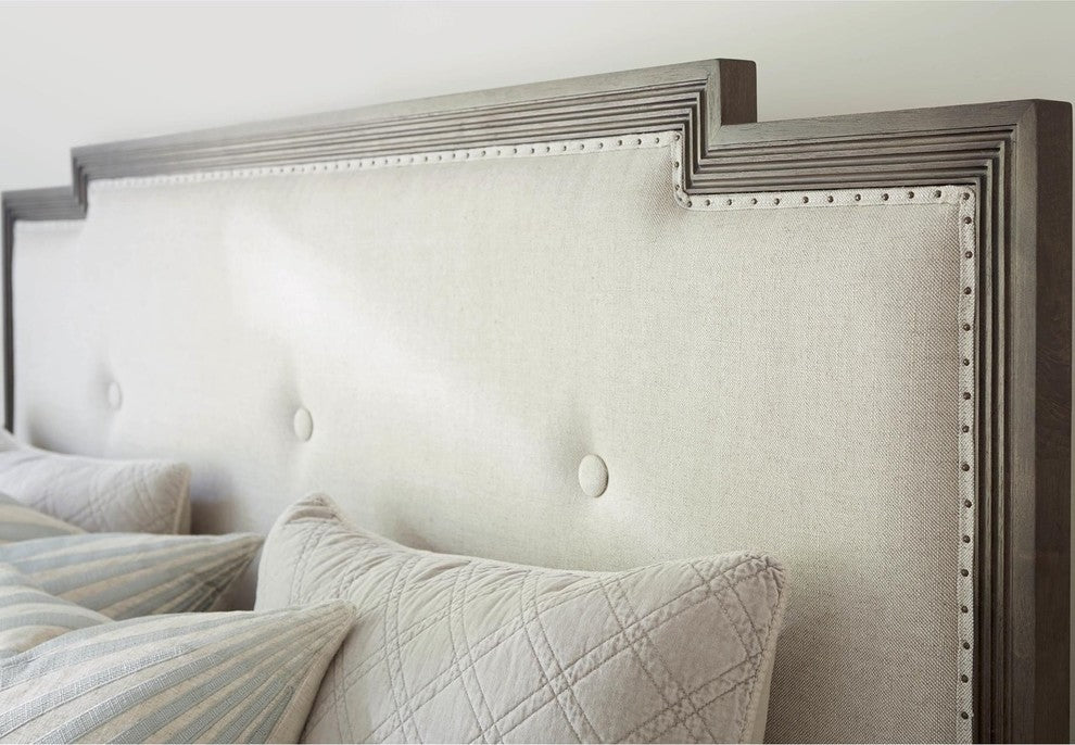 Playlist Upholstered Headboard King Panel Bed