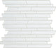 11.7"x11.7" Random Linear Crystal Glass Mosaic, Set Of 4, White River