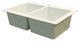 Radius 33" silQ Granite Drop-in Double Bowl Kitchen Sink with 2 Holes in White