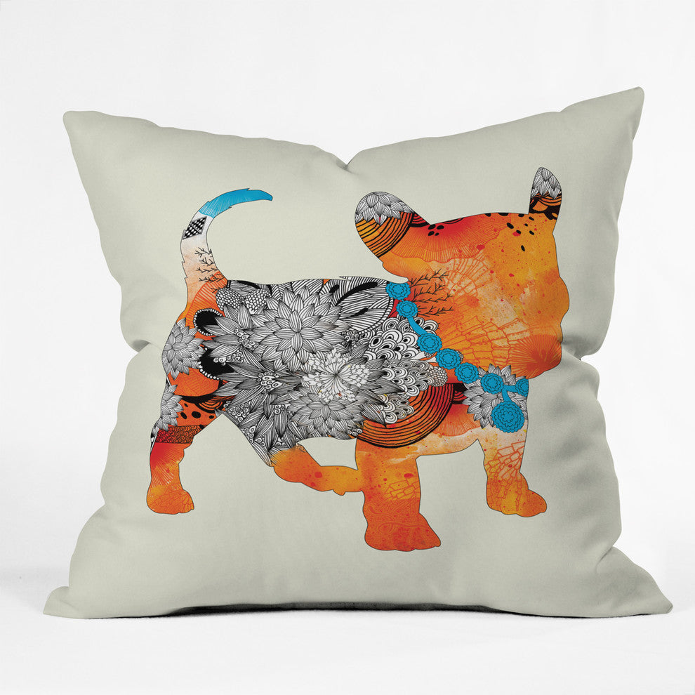 Deny Designs Iveta Abolina Puppy Frenchie Outdoor Throw Pillow