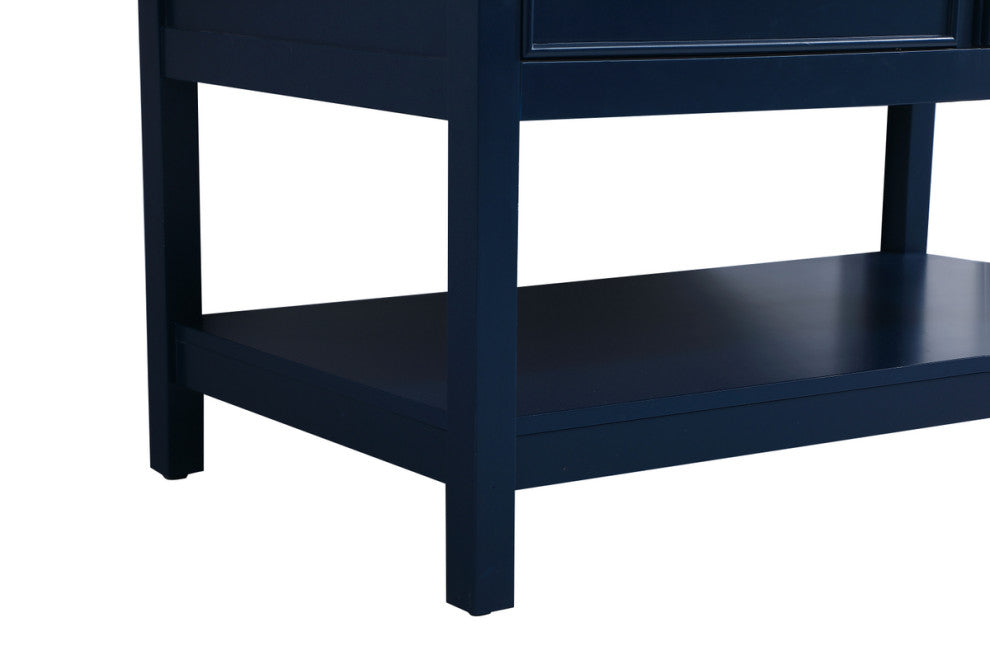 Skylar 42" Single Bathroom Vanity, Blue, With Backsplash