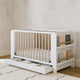 Graco Read-With-Me 4-in-1 Convertible Crib With Drawer, White With Driftwood