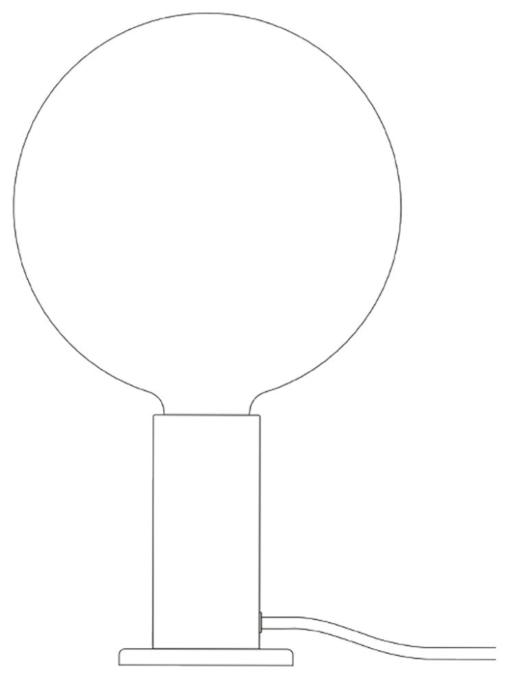 Walnut Knuckle Table Lamp With Sphere IV