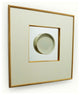 Framed Celedon Plate, Ivory