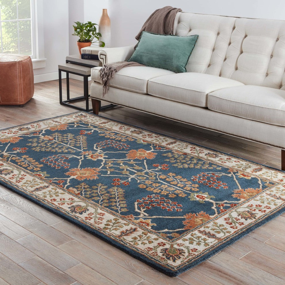 Jaipur Living Chambery Handmade Floral Blue/Multicolor Area Rug, 8'x10'