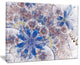 "Blue Brown Grungy Floral Shapes" Floral Wall Art Canvas, 20"x12"