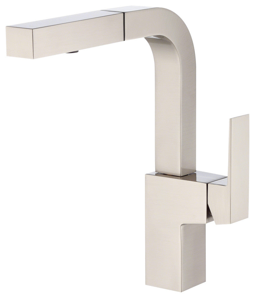 Mid-Town Single Handle Pull-Out Kitchen Faucet w/ SnapBack Retraction, Stainless Steel