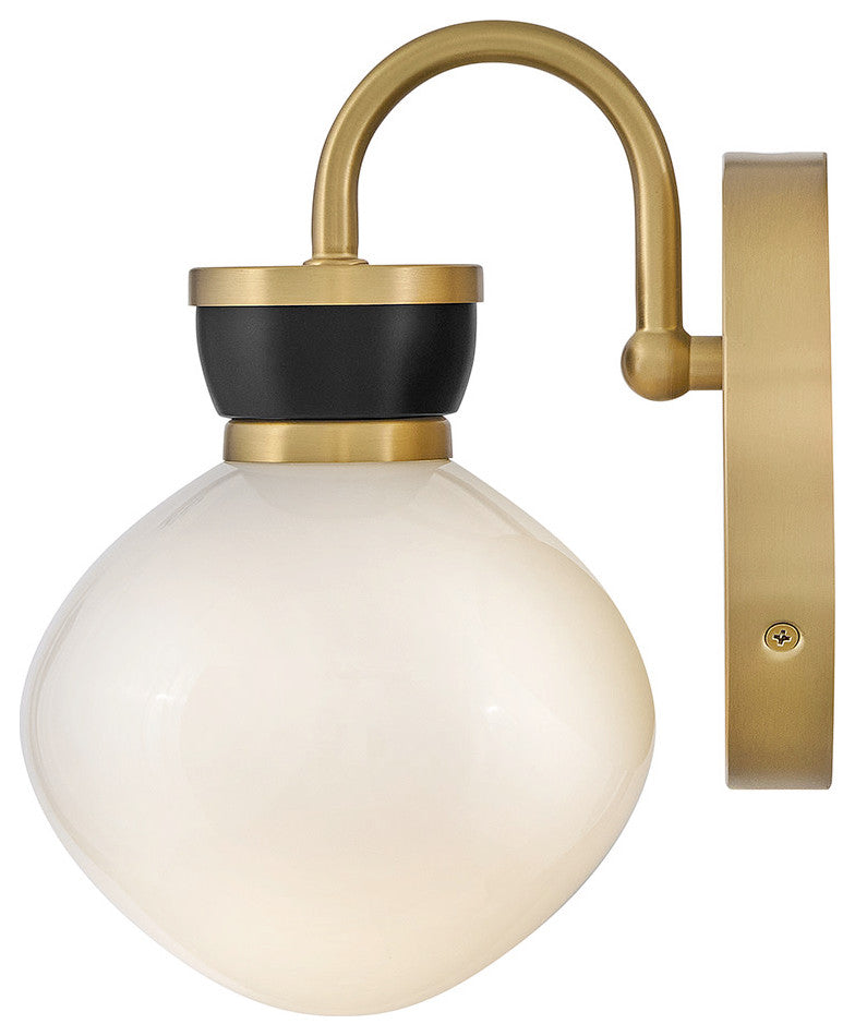 Lark Lucy Small Single Light Sconce, Lacquered Brass