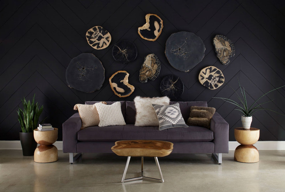 Cast Petrified Wood Wall Decor, Tray Shape