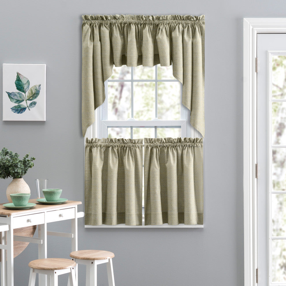 Lisa Solid 58" x 15" Tailored Valance, Mist