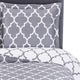 Meridian Oversized Reversible Printed Coverlet Set, Gray and White, Twin/Twin XL