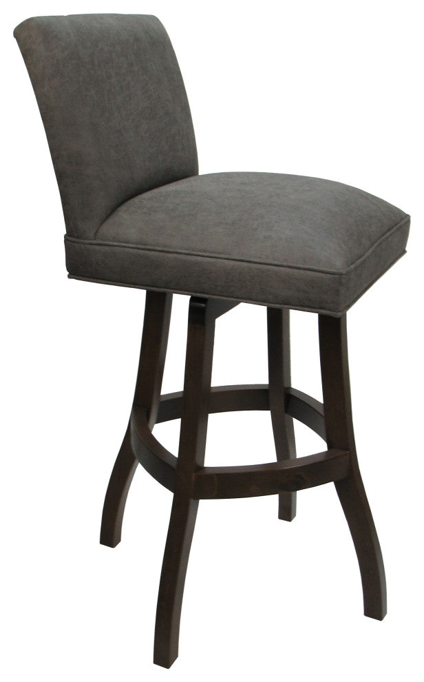 Swivel Wood Counter, Bar or Extra Tall Stool - Sommerville on S-Base, Northwest Elk - Dark Walnut, 30"