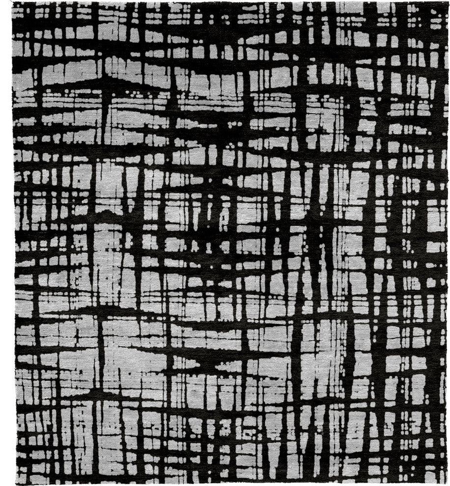 Static B Hand Knotted Tibetan Rug, 6' Square