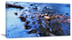 "Rock Blue River Panorama" Oversized Beach Canvas Artwork, 32"x16"