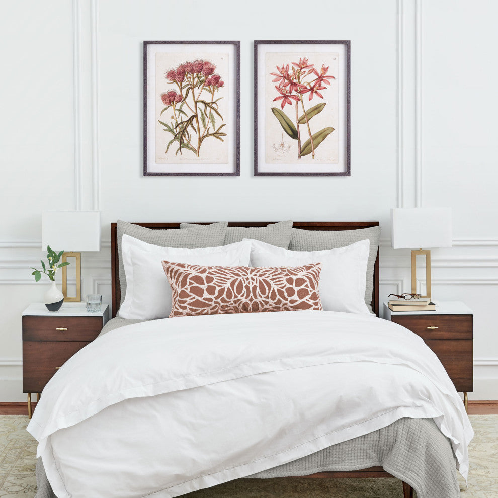 Pretty, Pink Vintage Prints, Set of 2