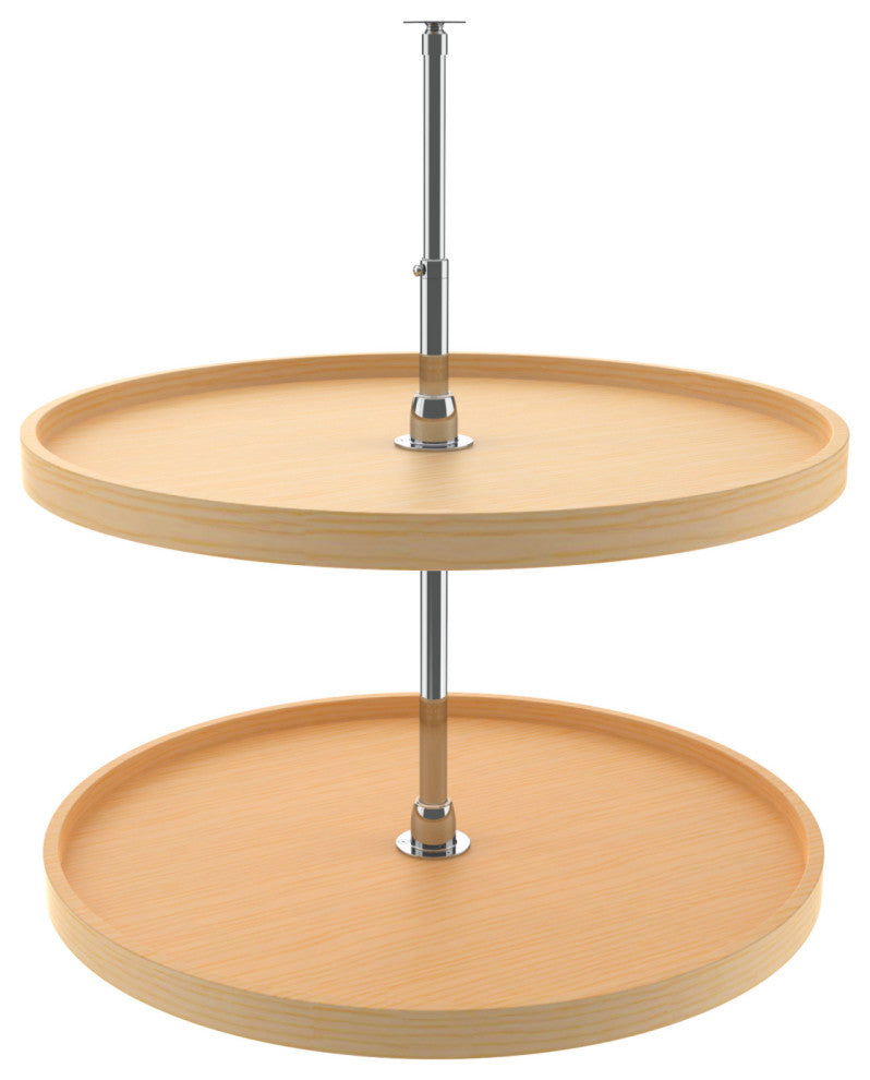 Wood Full Circle 2-Shelf Lazy Susans for Corner Wall Cabinets, 28"