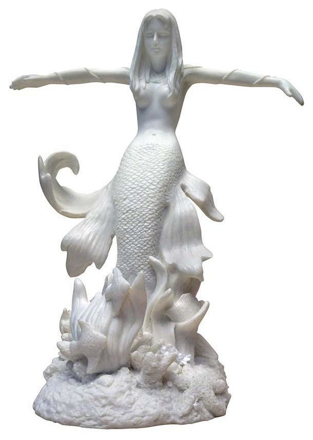 Mythical Mermaid Bonded Marble Resin Statue