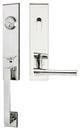 Champagne Lever, Tubular Entry Handleset, Left Hand, Polished Stainless Steel