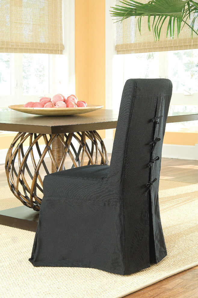 Pacific Beach Dining Chair Slipcover, Black