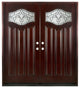 Paris Entry Double Wood Door MP-DM80 30"x80"x2, Right Hand Swing In
