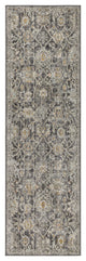 Nourison Oushak Home 2' x 6' Charcoal Vintage Indoor Rug