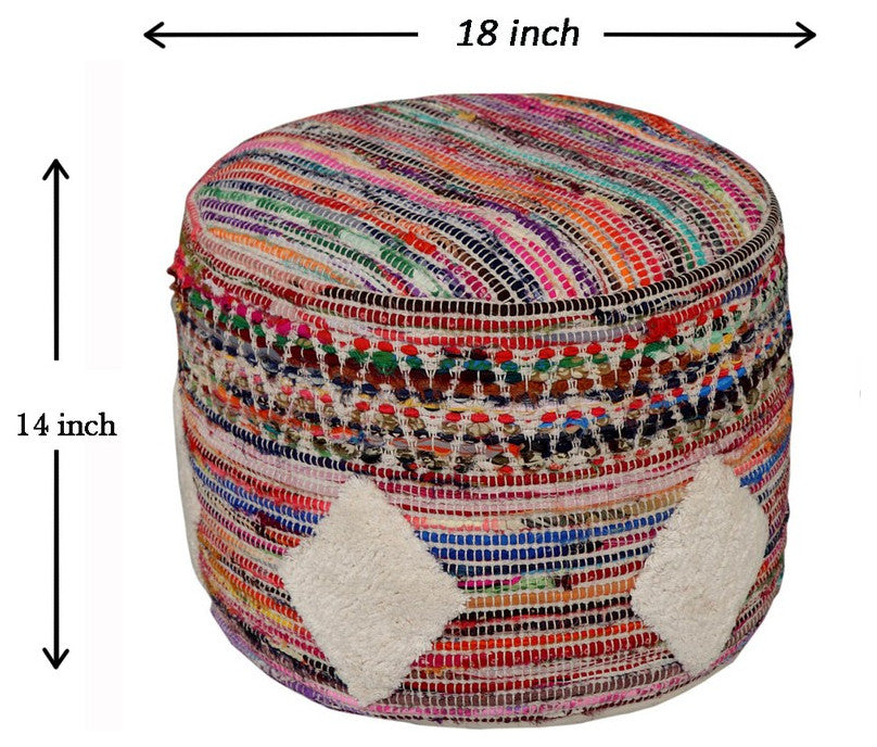 Boho Geometric Pouf