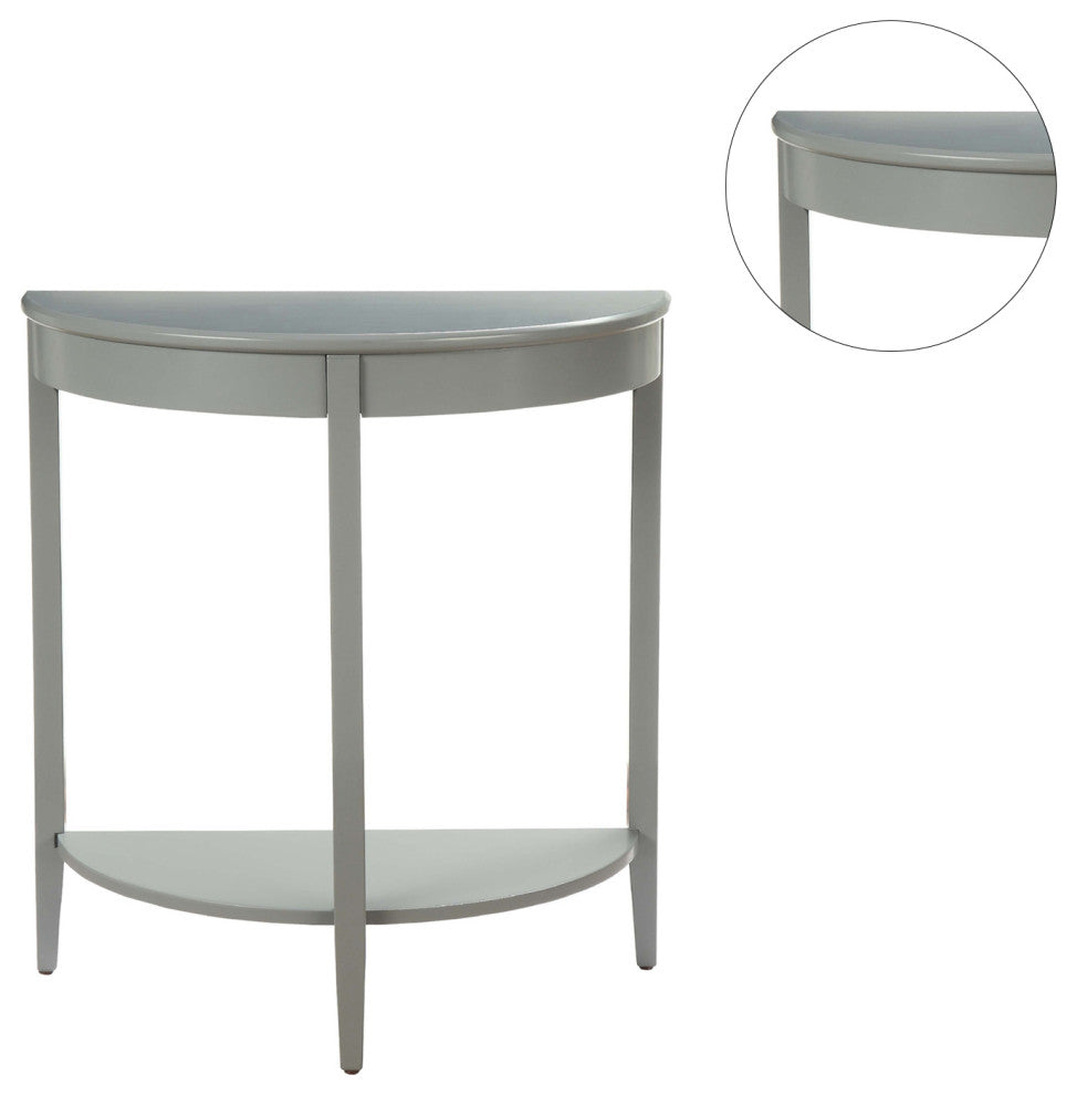 Console Table with Shelf, Gray