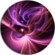Purple Fractal Light Art In Dark, Abstract Abstract Disc Artwork, 11"