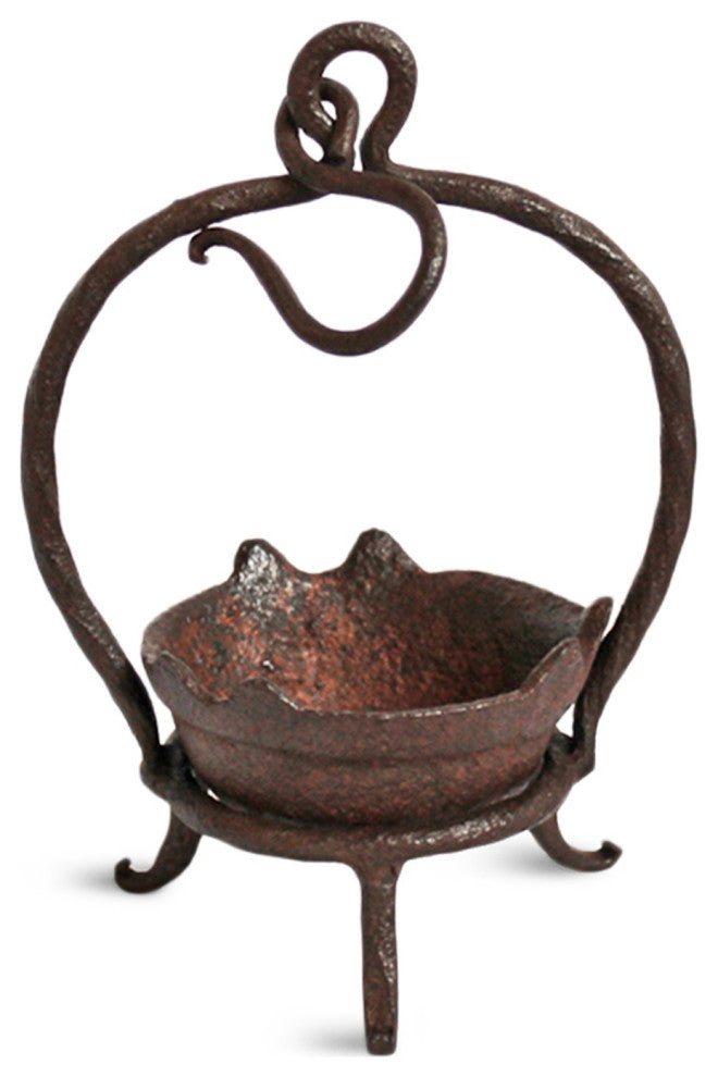 Consigned Antique Iron Candle Bowl
