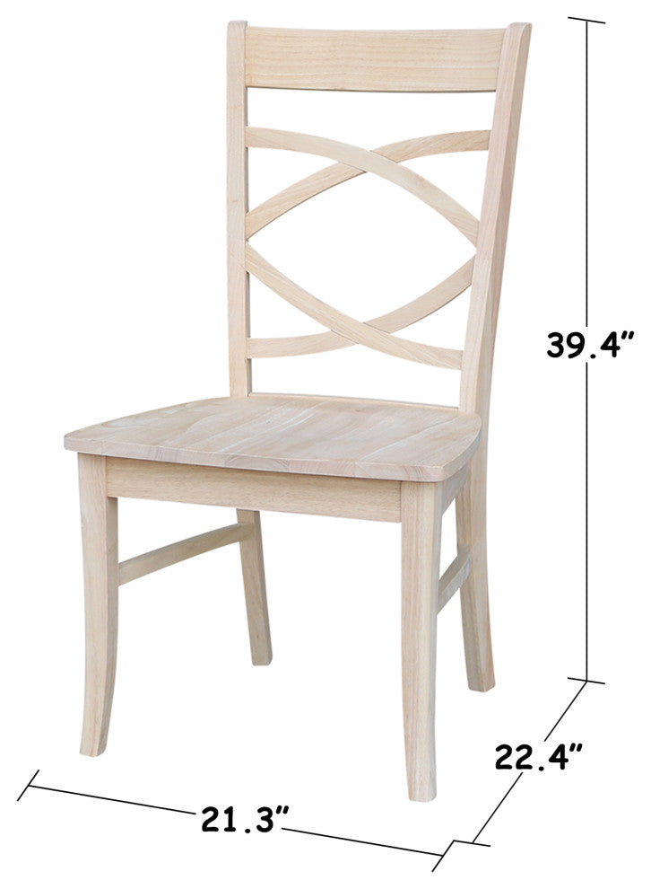 Set of Two Milano Chairs with Wood Seats
