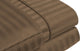Sateen Stripe Soft 100% Microfiber Sheet Set, Taupe, Twin
