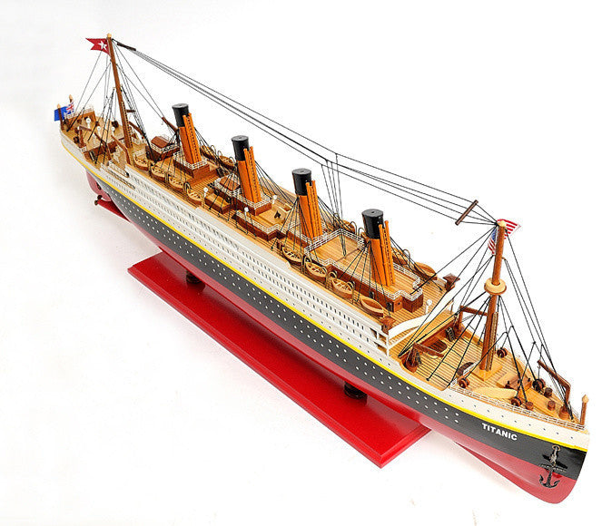 Titanic Painted Cruise Ship Model, Medium