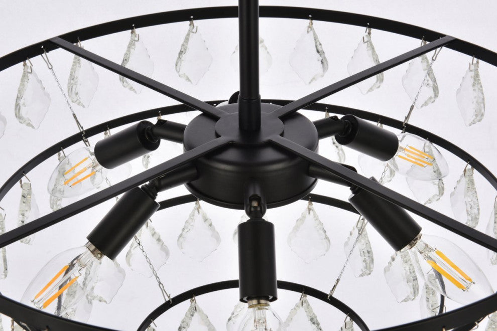 Evan 20" Pendant, Black