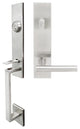 Copenhagen Lever, Tubular Entry Handleset, Left Hand, Satin Stainless Steel