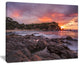"Gloomy Seashore With Large Rocks" Seashore Canvas Wall Art, 20"x12"