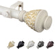 Rona 1" Curtain Rod 28-48", White, White, 66-120"