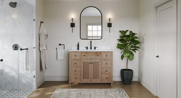 The Wailea Bathroom Vanity, Single Sink, 42", Weathered Fir, Freestanding