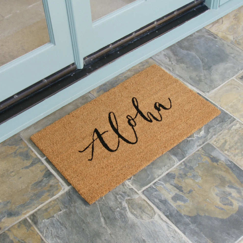 Rubber-Cal Tropical Aloha Doormat Kit  18 x 30  2 Door Mats