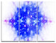 "Blue Illustration Pattern" Digital Metal Wall Art, 3 Panels, 36"x28"