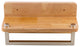 ALFI 12" Small Wooden Shelf, Chrome Towel Bar Bathroom Accessory, Natural Wood