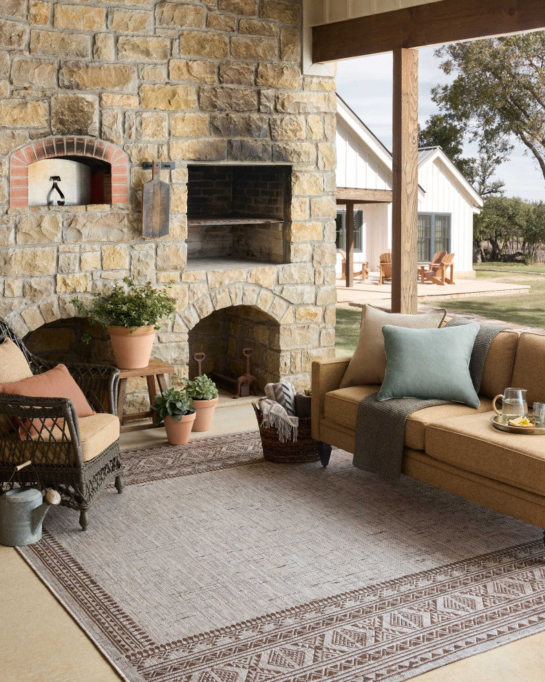 Loloi Easton Coffee / Dove 8'-6" x 11'-6" Area Rug