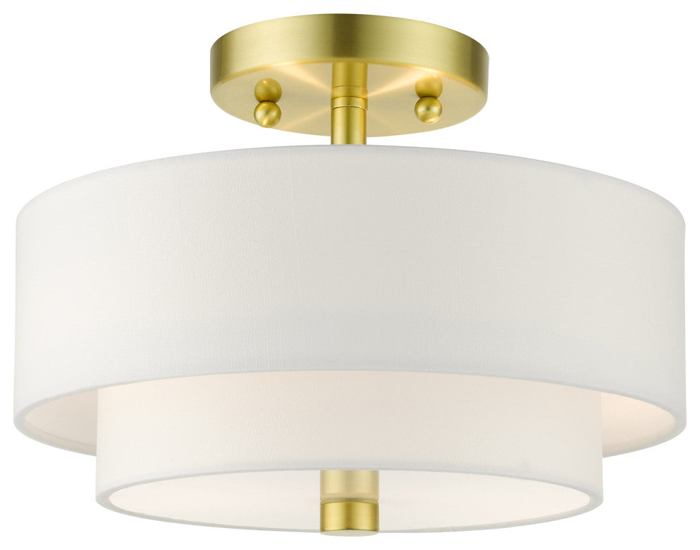 Satin Brass Timeless, Transitional, Versatile, Semi Flush