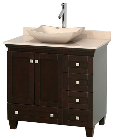 Wyndham Collection Single Bathroom Vanity, Espresso, 36"