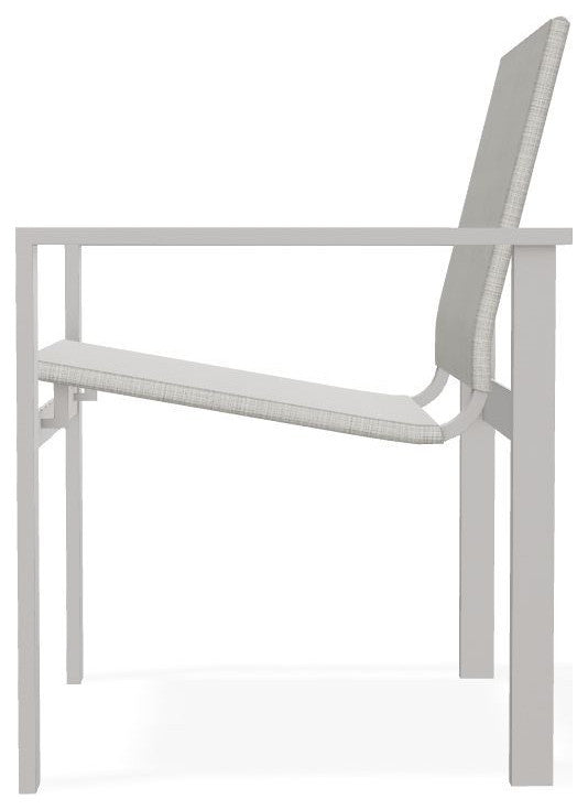Tribeca Sling Outdoor Stackable Armchair, Deacon/Warm Gray