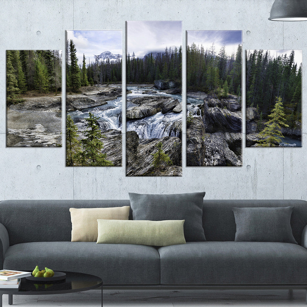 "Natural Bridge in Yoho" Landscape Canvas Print, 5 Panels, 60"x32"