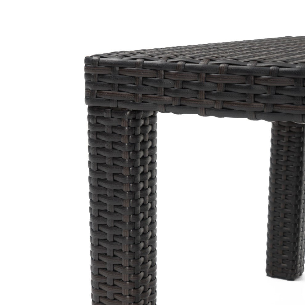 Deco 2 Piece Aluminum Outdoor Patio Sofa and Coffee Table Set, Tikka Orange
