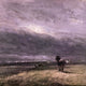 David Cox the Night Train 20"x20" Premium Canvas Print