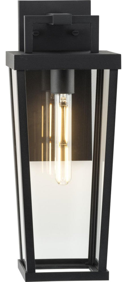 Tryon One-Light Black New Traditional Outdoor Wall Lantern, 7x7x18"