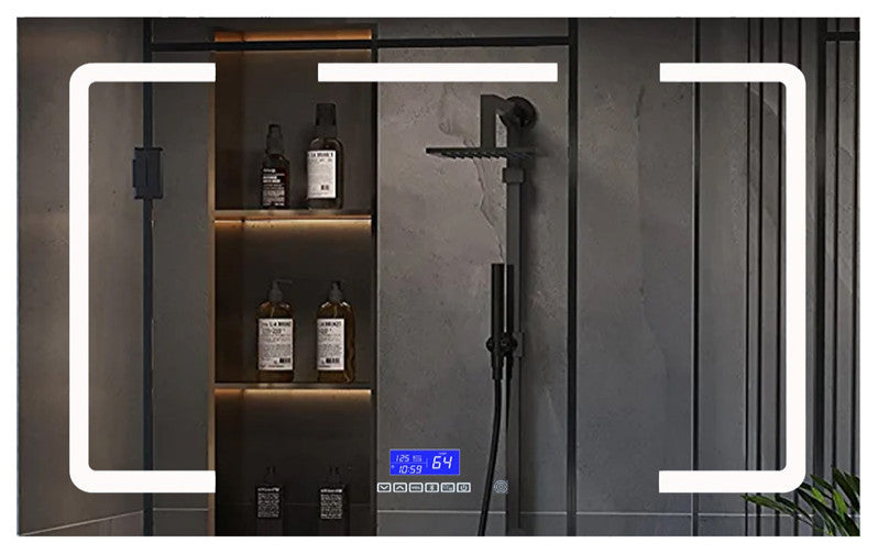 Lexora Lesina LED Medicine Cabinet, Defogger, 48"