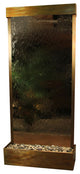 Tranquil River Flush Mount Water Fountain, Silver Mirror, Rustic Copper
